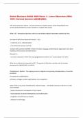 Global Business BUSA 4000 Exam 1 &vert; Latest Questions With  100&percnt; Correct Answers &lpar;2025&sol;2026&rpar; 