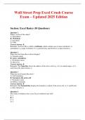 Wall Street Prep Excel Crash Course Exam &ndash; Updated 2025 Edition