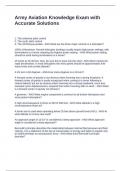 Army Aviation Knowledge Exam with Accurate Solutions