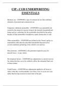 CIP - C120 UNDERWRITING ESSENTIALS QUESTIONS AND ANSWERS 2025