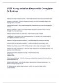 SIFT Army aviation Exam with Complete Solutions