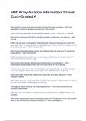 SIFT Army Aviation Information Trivium Exam-Graded A