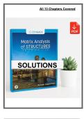 Solution Manual for Matrix Analysis of Structures &lpar;3rd Edition&comma; 2022&rpar; by Aslam Kassimali &ndash; Covers All 13 Chapters