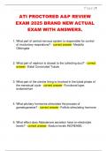 ATI PROCTORED A&P REVIEW  EXAM 2025 BRAND NEW ACTUAL  EXAM WITH ANSWERS&period;
