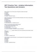 SIFT Practice Test - Aviation Information Test Questions and Answers