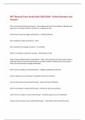 MFT National Exam Study Guide 2025&sol;2026 &ndash; Solved Questions and  Answers