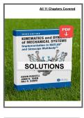 Solution Manual for Kinematics and Dynamics of Mechanical Systems &lpar;3rd Edition&comma; 2023&rpar; by Russell &ndash; Covers Chapters &lpar;2 - 11&rpar;