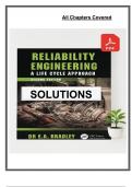 Solution Manual to Reliability Engineering&comma; 2nd Edition &lpar;Bradley&comma; 2024&rpar; &ndash; Covers All Chapters