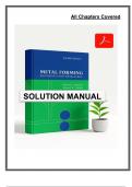 Solution Manual for Metal Forming Mechanics and Metallurgy&comma; 4th Edition &ndash; Hosford &vert; All 19 Chapters Covered