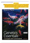 TEST BANK GENETICS ESSENTIALS&colon; CONCEPTS AND CONNECTIONS 5TH EDITION BY BENJAMIN A&period; PIERCE ALL CHAPTERS COVERED QUESTIONS AND ANSWERS GRADED A&plus; 100&percnt; VERIFIED&period;