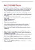 Epic CLN251&sol;252 Review Questions and Answers Solved 100&percnt;
