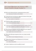 214 License Questions and Answers 100&percnt;  Correct Answers Already Graded A&plus; 