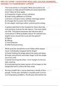 NSG 301 EXAM 1 QUESTIONS WITH 100&percnt; SOLVED ANSWERS&comma; GRADED TO PASS&sol;NEWEST UPDATE