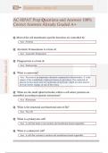 AC-HPAT Prep Questions and Answers 100&percnt;  Correct Answers Already Graded A&plus;