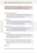 AC-HPAT Chemistry Questions and Answers  100&percnt; Correct Answers Already Graded A&plus; 