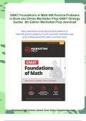 GMAT Foundations of Math 900 Practice Problems in Book and Online Manhattan Prep GMAT Strategy Guides  6th Edition Manhattan Prep - Digital Download