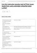 Live fire instructor practice test ACTUAL exam&colon; QUESTION AND ANSWERS UPDATED 2025 LATEST