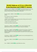 NR 503   Bundled Exam Questions WITH  CORRECT Answers