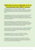 NRNP 6675-15 Week 6 UPDATED ACTUAL  Exam Questions and CORECT Answers
