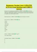 Rasmussen&colon; Nursing 2-test 1 UPDATED      ACTUAL Exam Questions and CORECT  Answers 