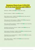 Rasmussen Pharm Exam 2 UPDATED    ACTUAL Exam Questions and CORECT  Answers 
