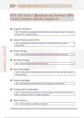 BTE 210&colon; Exam 1 Questions and Answers 100&percnt;  Correct Answers Already Graded A&plus;