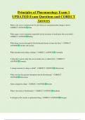Principles of Pharmacology Exam 1  UPDATED Exam Questions and CORECT  Answers