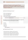 California Property and Casualty Insurance  Exam Questions and Answers 100&percnt; Correct  Answers Already Graded A&plus; 