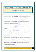 BESC 3010 EXAM 1 2025 QUESTIONS AND ANSWERS
