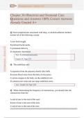Chapter 34 Obstetrics and Neonatal Care  Questions and Answers 100&percnt; Correct Answers  Already Graded A&plus; 