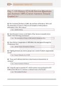 Day 7- US History STAAR Review Questions  and Answers 100&percnt; Correct Answers Already  Graded A&plus; 