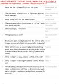 BACK TO BASICS CONTRACTING EXAM&sol;ACTUAL QUESTIONS & ANSWERS RATED 100&percnt; CORRECT&sol;NEWEST UPDATE