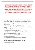 ACCOUNTING CRASH COURSE ACTUAL EXAM  2025&sol;2026 BANK NEWEST FROM WALL STREET  PREP &lpar;WSP&rpar; TESTING VERSIONS AND A STUDY  GUIDE &vert; EXPERT VERIFIED FOR GUARANTEED  PASS&sol; WSP ACCOUNTING CRASHCOURSE  ACTUAL LATEST EXAM&sol; WALLSTREET PREP