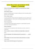 ECBA PRACTICE QUESTIONS WITH CORRECT ANSWERS&period;