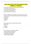 ECBA PRACTICE TEST QUESTIONS WITH CORRECT ANSWERS&period;