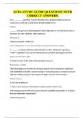 ECBA STUDY GUIDE QUESTIONS WITH CORRECT ANSWERS&period;