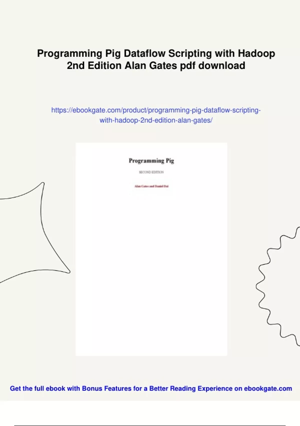 Pig Coding Language Summary Programming Pig Dataflow Scripting with Hadoop 2nd Edition Alan ...
