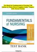 Test Bank for Fundamentals of Nursing &lpar;11th Edition&rpar; by Potter & Perry  Isbn&colon; 9780323810340 Newest Version-2024&sol;20253