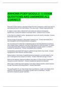 AWHONN POEP MODULE 13 EXAM QUESTIONS AND ANSWERS ALL CORRECT 