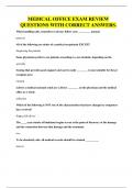 MEDICAL OFFICE EXAM REVIEW QUESTIONS WITH CORRECT ANSWERS&period;