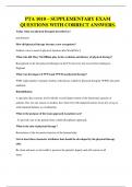 PTA 1010 &ndash; SUPPLEMENTARY EXAM QUESTIONS WITH CORRECT ANSWERS&period;