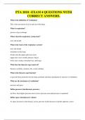 PTA 1010 &ndash;EXAM 4 QUESTIONS WITH CORRECT ANSWERS&period;