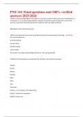 PNE 161 Final Exam Questions and Verified Answers &lpar;2025&sol;2026&rpar; &ndash; Practical Nursing Essentials Review