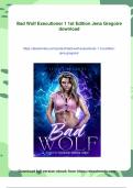 Bad Wolf Executioner 1 1st Edition Jena Gregoire - Digital Download