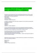 AWHONN PEOP EXAM QUESTIONS AND ANSWERS ALL CORRECT 