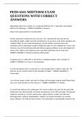PEDS 6541 MIDTERM EXAM QUESTIONS WITH CORRECT ANSWERS
