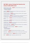 MGT 8803 - Business Strategy Exam Questions And  Answers Verified 100&percnt; Correct 