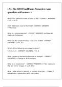 LSU Bio 1201 Final Exam Pomarico exam questions with answers