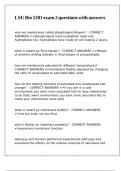 LSU Bio 1201 exam 2 questions with answers