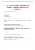 EC 250 Final Exam - Questions and Answers Complete Solutions 2025 Graded A&plus;